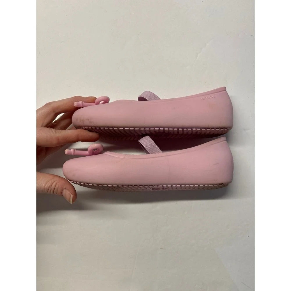 Crocs Pink Mary Jane's with Bows (Sz. C12)